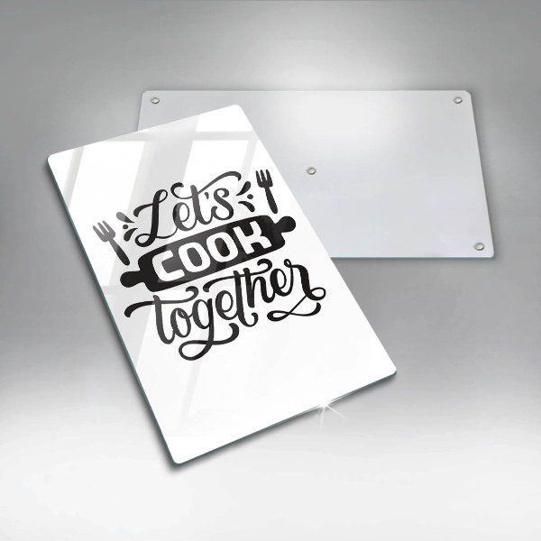 Cutting board The inscription Let's Cook Together