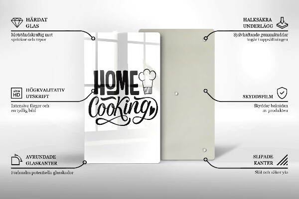 Cutting board Home Cooking inscription