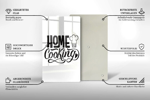 Cutting board Home Cooking inscription