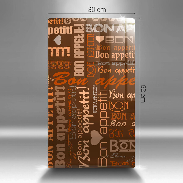 Cutting board Text Bon Appetit