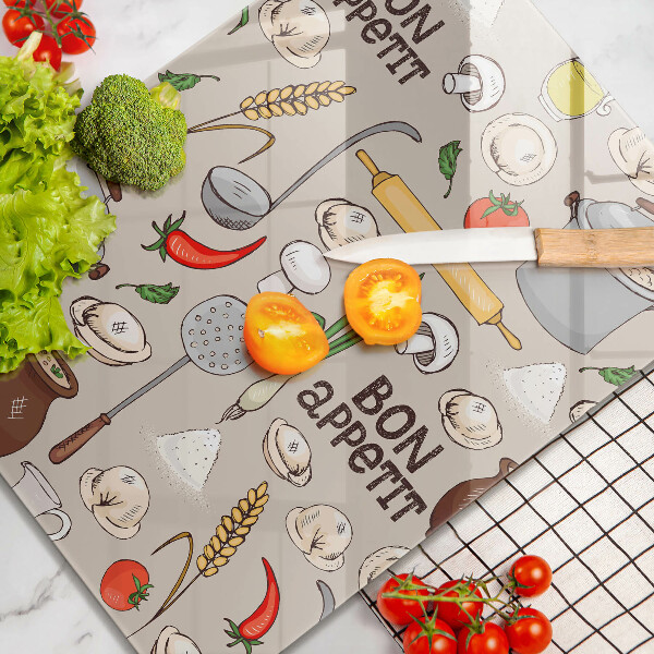 Glass worktop saver Kitchen illustration