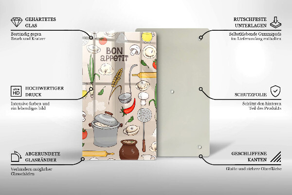 Glass worktop saver Kitchen illustration