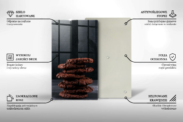 Glass worktop saver Chocolate cookies