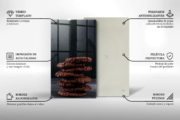 Glass worktop saver Chocolate cookies