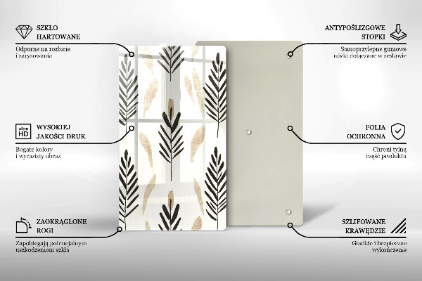 Glass worktop saver Boho plants