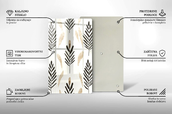 Glass worktop saver Boho plants