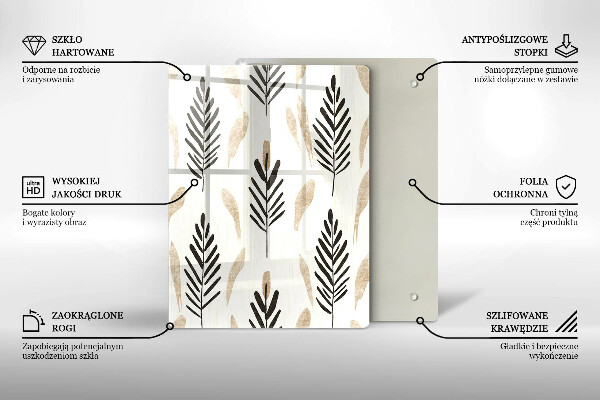 Glass worktop saver Boho plants