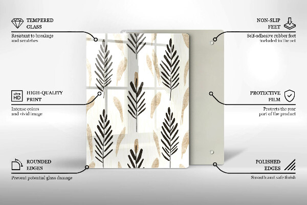 Glass worktop saver Boho plants