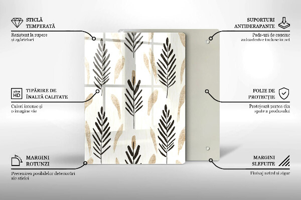 Glass worktop saver Boho plants