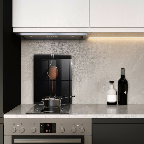Glass worktop saver Spoon of chocolate