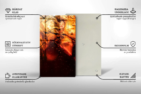 Glass worktop saver Cola drink with ice