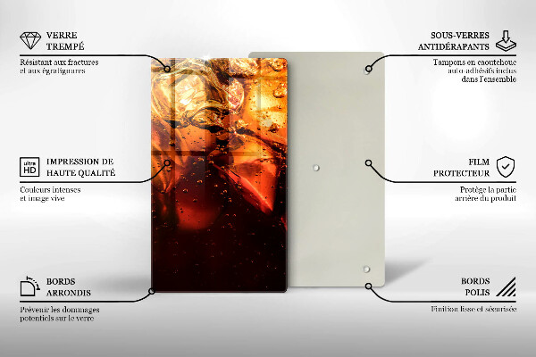 Glass worktop saver Cola drink with ice