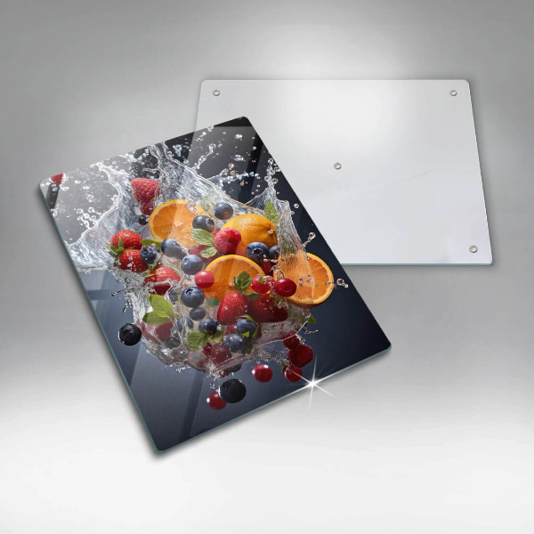 Glass worktop saver Fruit in water