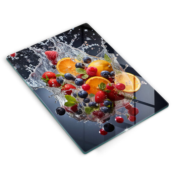 Glass worktop saver Fruit in water