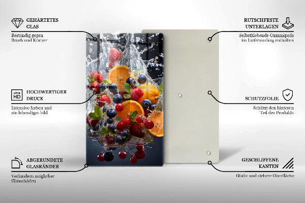 Glass worktop saver Fruit in water
