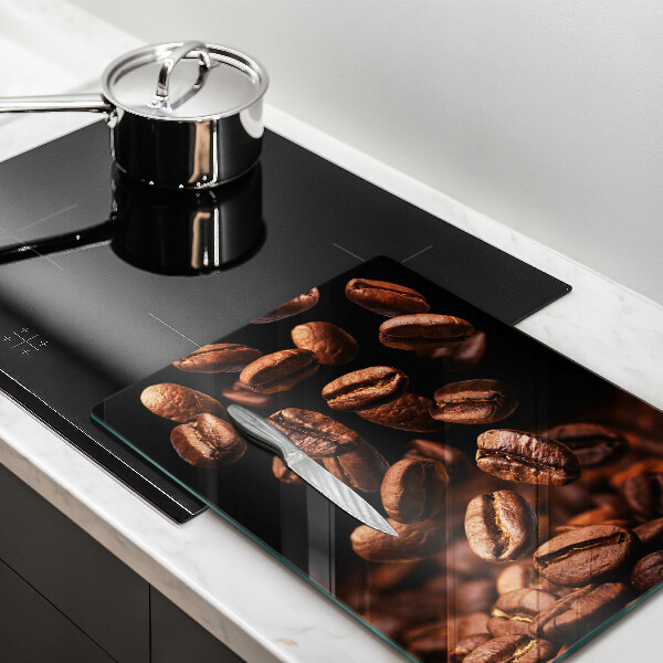 Glass worktop saver Brown coffee beans
