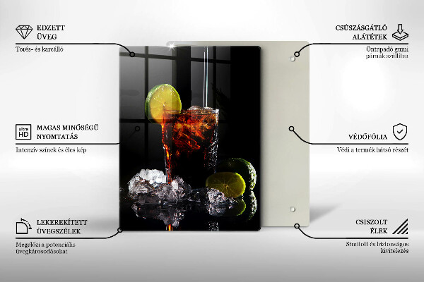 Glass worktop saver An earthly drink with ice