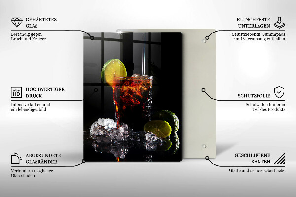 Glass worktop saver An earthly drink with ice