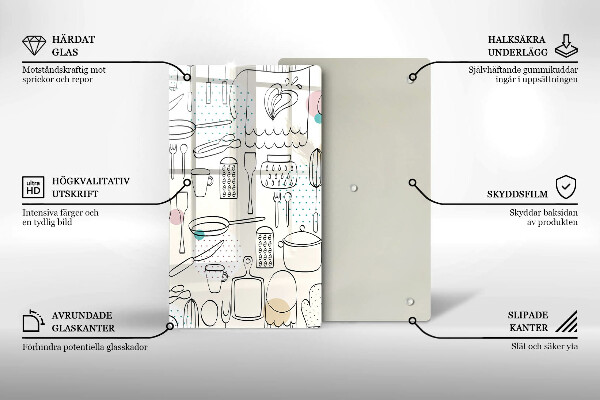 Glass worktop saver Kitchen accessories