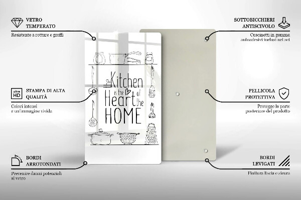 Glass worktop saver Inscription, sentence