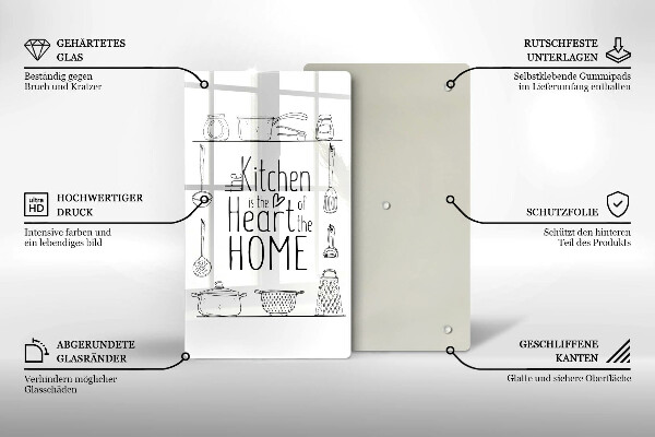 Glass worktop saver Inscription, sentence