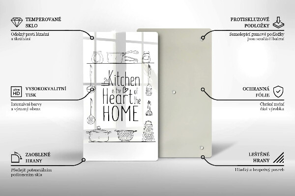 Glass worktop saver Inscription, sentence