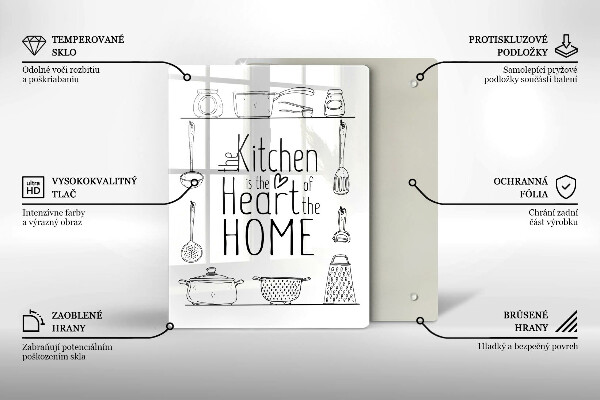 Glass worktop saver Inscription, sentence