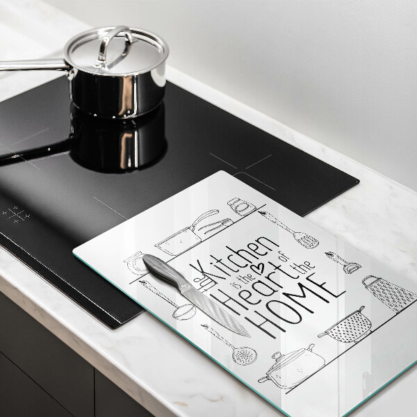 Glass worktop saver Inscription, sentence