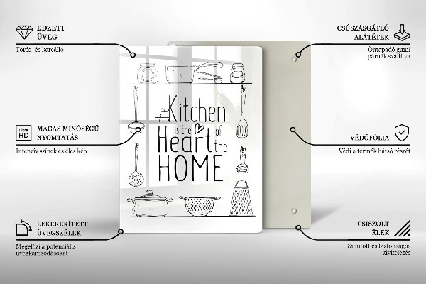 Glass worktop saver Inscription, sentence