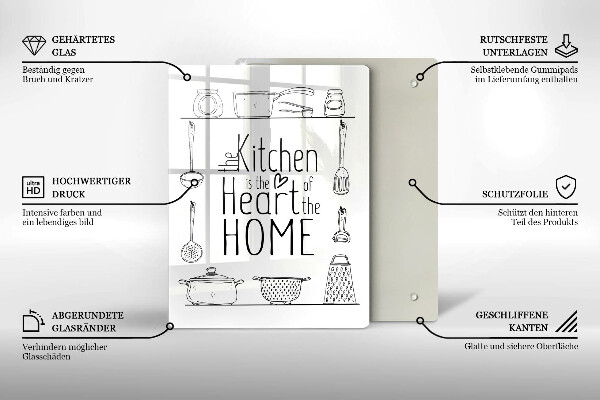 Glass worktop saver Inscription, sentence