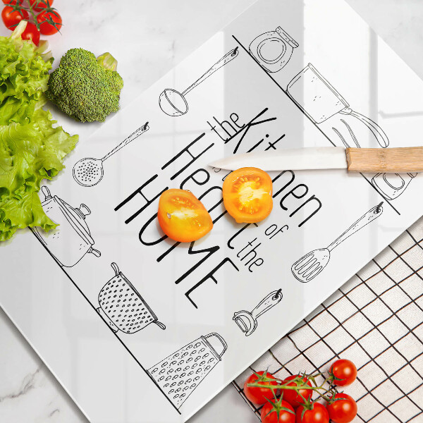 Glass worktop saver Inscription, sentence