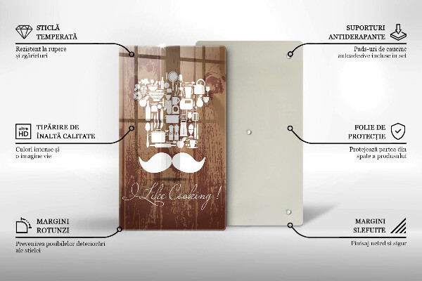 Glass worktop saver Inscription and like cooking