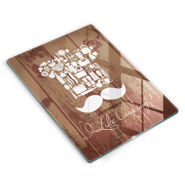 Glass worktop saver Inscription and like cooking