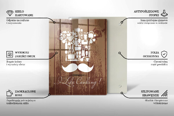 Glass worktop saver Inscription and like cooking