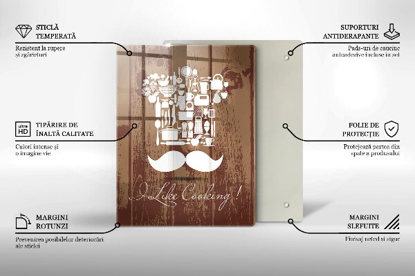 Glass worktop saver Inscription and like cooking