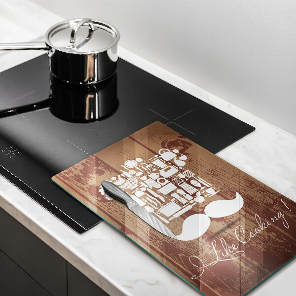Glass worktop saver Inscription and like cooking