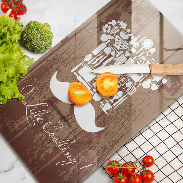 Glass worktop saver Inscription and like cooking