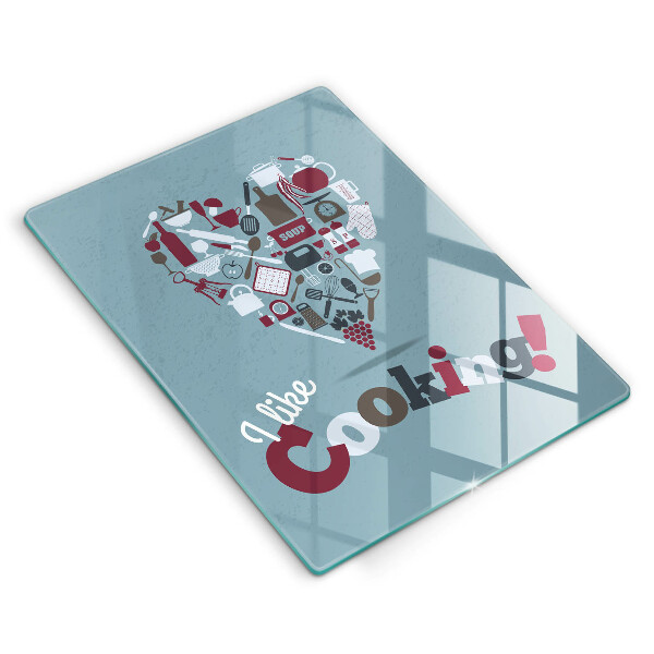 Glass worktop saver Inscription and like cooking