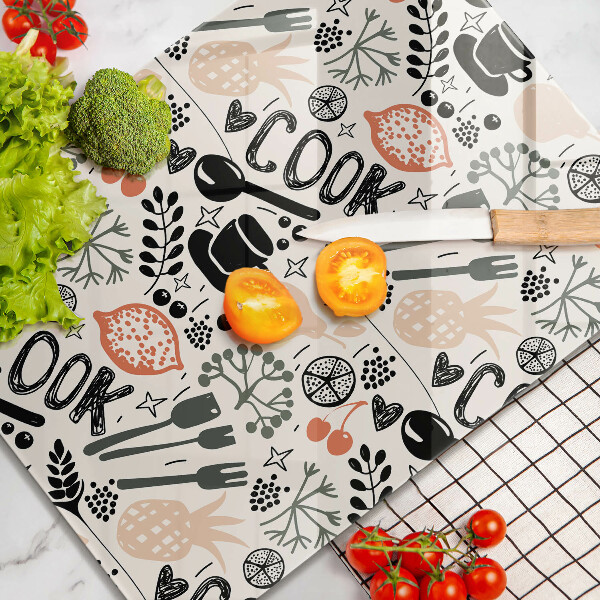 Glass worktop saver Drawing kitchen theme