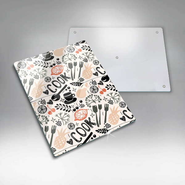 Glass worktop saver Drawing kitchen theme