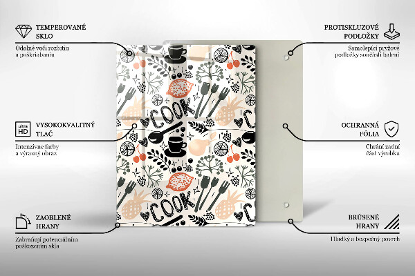 Glass worktop saver Drawing kitchen theme