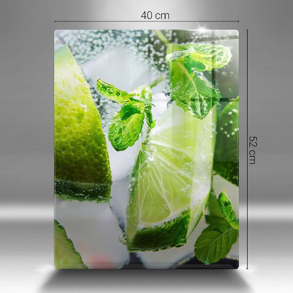 Glass worktop saver Water with lime and ice