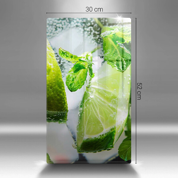 Glass worktop saver Water with lime and ice