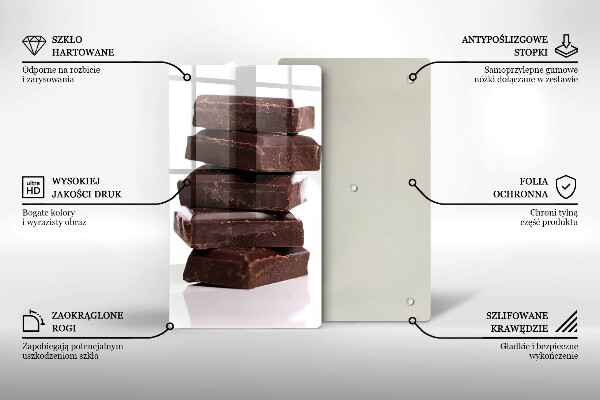 Glass worktop saver Chocolate squares