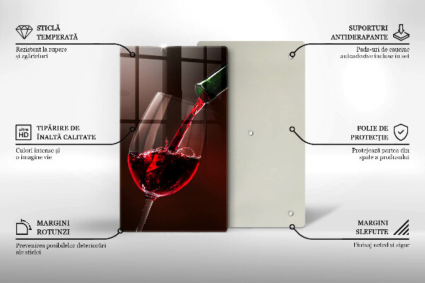 Glass worktop saver A glass of wine