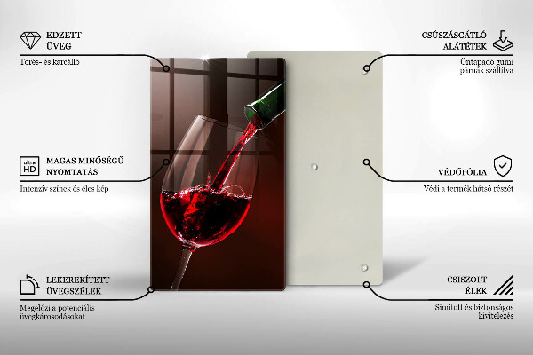 Glass worktop saver A glass of wine