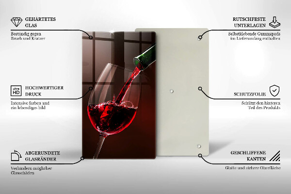 Glass worktop saver A glass of wine