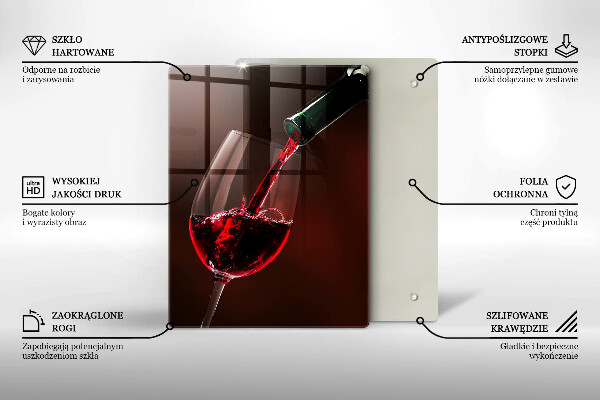 Glass worktop saver A glass of wine