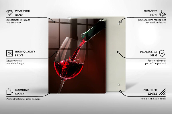 Glass worktop saver A glass of wine