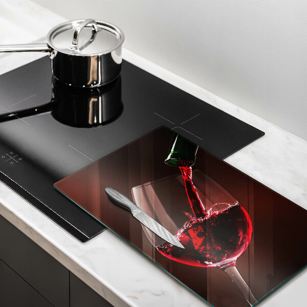 Glass worktop saver A glass of wine